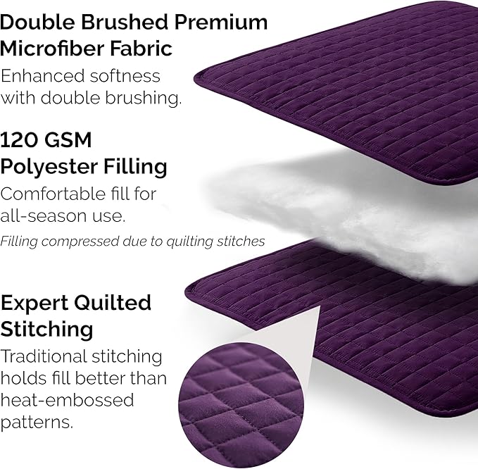 Southshore Fine Living, Inc. Oversize King Quilt Bedding Set, Soft Brushed Microfiber, Stain and Pet Hair Resistant Bedding, California King Size Quilt Coverlet Bedspread Set w/2 Shams, Purple Quilts