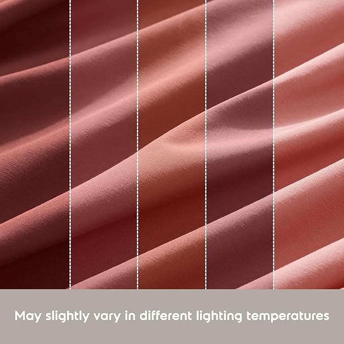 Nestl Extra Deep Twin XL Sheet Set - 4 Piece Breathable & Cooling Sheets - Hotel Luxury Bedding Set w/18-24 Inch Deep Pockets - Easy & Secure Fit - Super Soft, Wrinkle Free & Comfy - Pink Clay