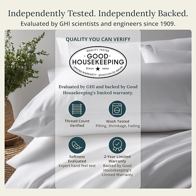 California Design Den Soft King Size 100% Cotton Sheet Sets, 400 TC Good Housekeeping Award Winner, Smooth Sateen Finish with Deep Pockets, Cozy and Durable King Bedding Set - Floral White/Blue