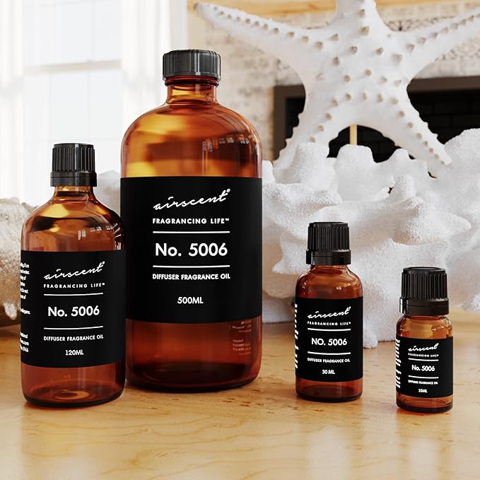 AirScent Diffuser Oil Inspired by TF's Ombre Leather - No. 5006 Perfume Dupe - Fragrance Oil Blend for Ultrasonic and Waterless Diffusers and Crafting - 30 ml, 1 fl oz Glass Bottle with Dropper