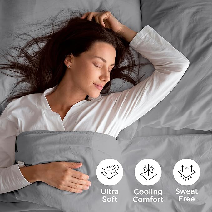 ROYALE LINENS 4 Piece Full Sheets Set - Soft Brushed 1800 Microfiber Bedding - 1 Fitted and 1 Flat Sheet, 2 Pillow Cases - Wrinkle Free & Fade Resistant - Hotel Luxury Bed Sheets Set (Silver, Full)
