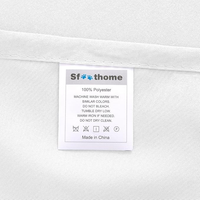 Sfoothome Full Sheets Set - White Hotel Luxury 4-Piece Bed Set, Extra Deep Pocket, 1800 Series Bedding Set, Sheet & Pillow Case Set (Full, White)