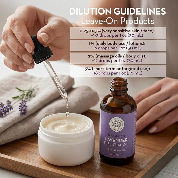 Pure Body Naturals Bulgarian Lavender Essential Oil, 4 Fl Oz - Therapeutic Grade 100% Pure Lavender Essential Oil from Bulgaria – for Diffuser, Aromatherapy & DIY