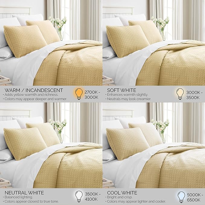 Southshore Fine Living, Inc. King Quilt Bedding Set, Soft, Lightweight Quilt, King Size Coverlet Sets with Shams, Pet Hair Resistant Bedding, Quilted Comforter with 2 Pillow Shams, Gold Quilts