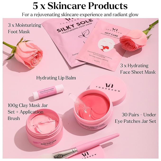 Spa Gifts for Women- Premium Self Care Spa Kit With Bath, Skin Care Sets & Self Care Items For Women - Ultimate Pampering Skin Care Set- Birthday Gifts Baskets - Mothers Day Gifts for Mom (Pack of 20)