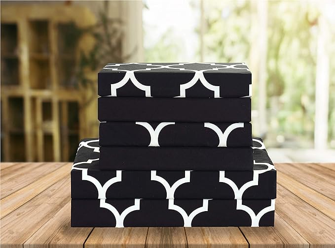 Elegant Comfort Luxury Soft Bed Sheets Quatrefoil Pattern - 1500 Premium Hotel Quality Microfiber Softness Wrinkle and Fade Resistant (6-Piece) Bedding Set, King, Black