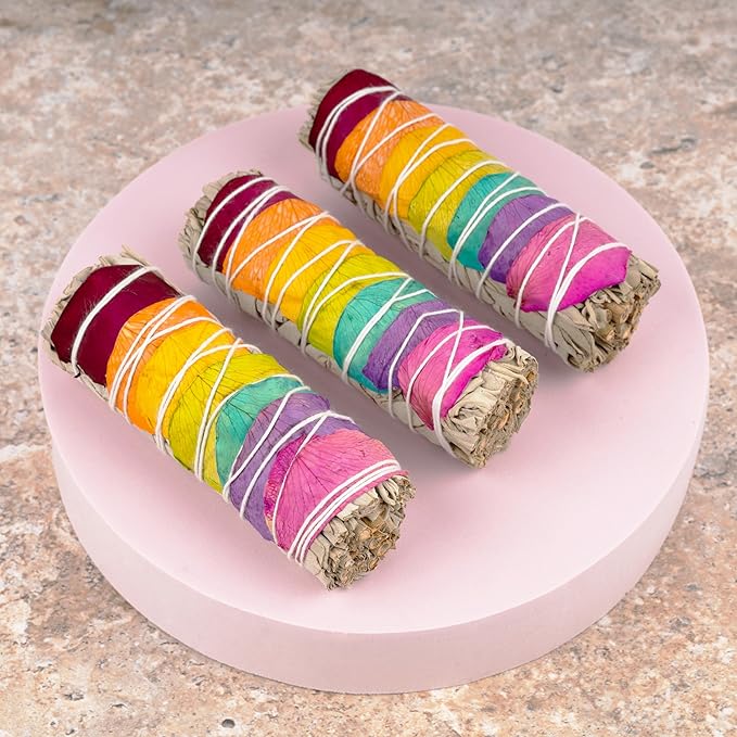 Wish Well Sage Smudge Kit - 3 Chakra Sage Sticks, 2 Palo Santo Sticks, 5-6" Abalone Shell, Stand, Feather - Cleansing House, Meditation, Energy Healing & Reiki, Perfect Starter Kit with Instructions
