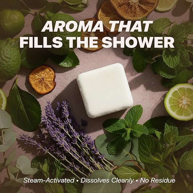 Lavender Shower Steamers Aromatherapy – USA Made with Bergamot Essential Oil, Mothers Day Gifts for Mom, Relaxation Gifts for Women & Men, Self Care Spa Day Essentials, Stress Relief & Relaxing Gifts
