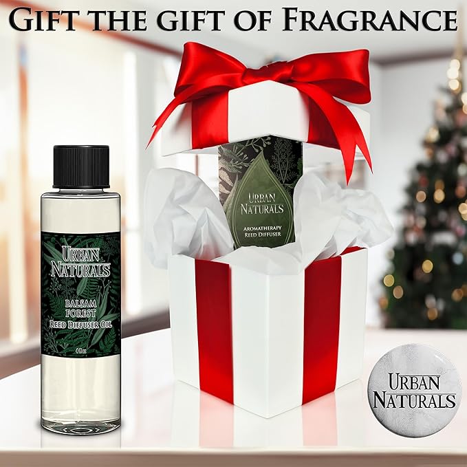 Urban Naturals Citrus Bliss Mandarin & Grapefruit Scented Reed Diffuser Oil Refill + Replacement Reed Sticks | Fresh, Bright Citrus Scent 4 oz.