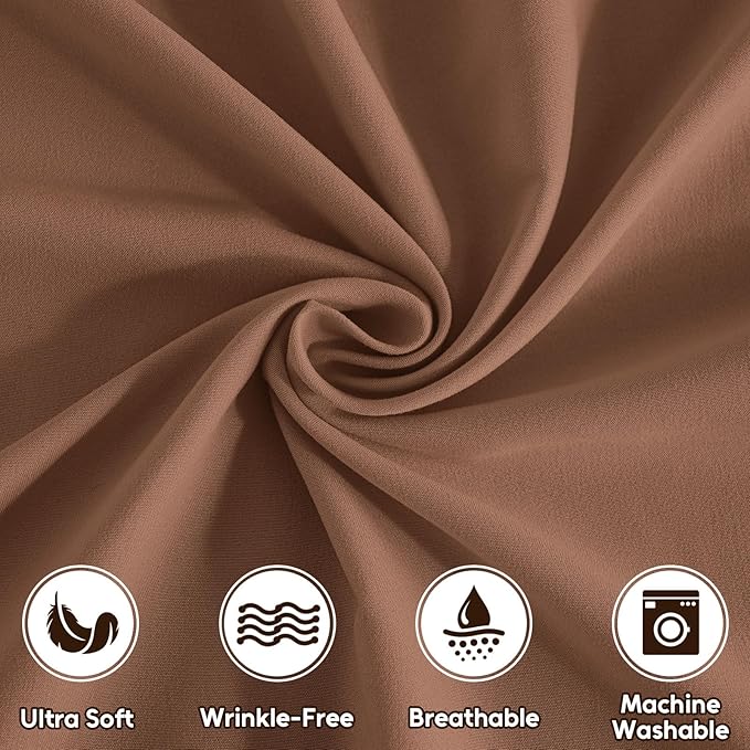 Twin Sheets Set, 3 Pieces Hotel Luxury Soft Microfiber Bed Sheets Set, Up to 16" Deep Pockets, Oeko-Tex Sheets with Elastic, Breathable, Wrinkle Free (Brown,Twin)