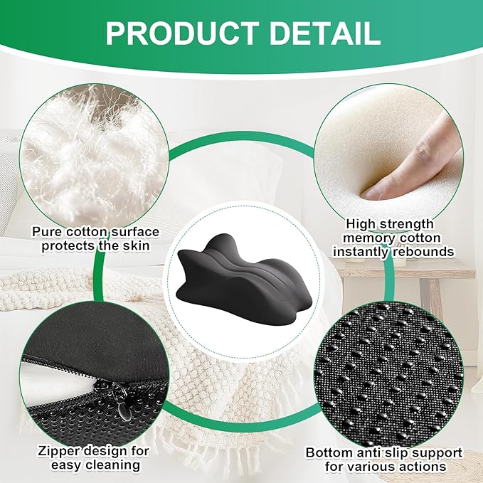 Large Size Memory Foam Ergonomic Pillow – Prone Support Orthopedic Firm Pillow for Sleeping, Reading & Back Relief with Removable Cover Body Pillow Suppurt Weights Over 260 Pounds