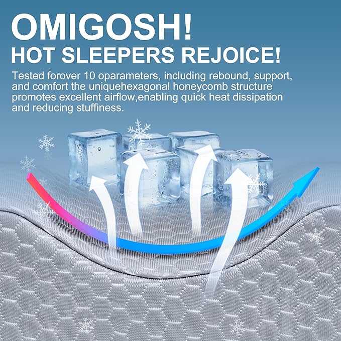 UJPFEO Knee Pillow for Side Sleepers, Leg Pillow for Sciatica, Back, HIPS, Knees, Joints Pain Relief,Pillows for Between Legs While Sleeping Spine Alignment Support & Relieves Pressure,Cooling Gray