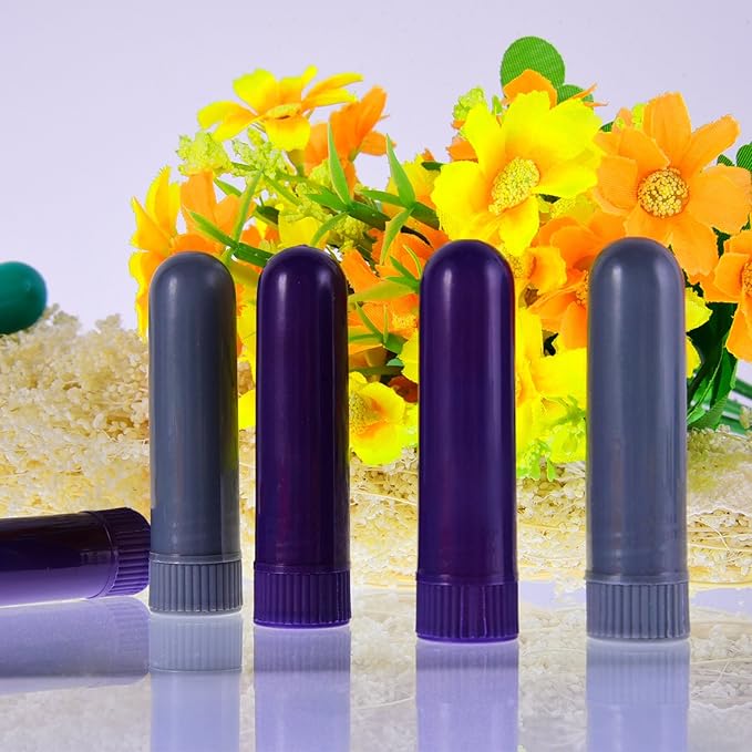 eBoot 28 Sets Essential Oil Aromatherapy Nasal Inhalers Tubes Refillable Inhaler Stick, 7 Colors, with Wicks