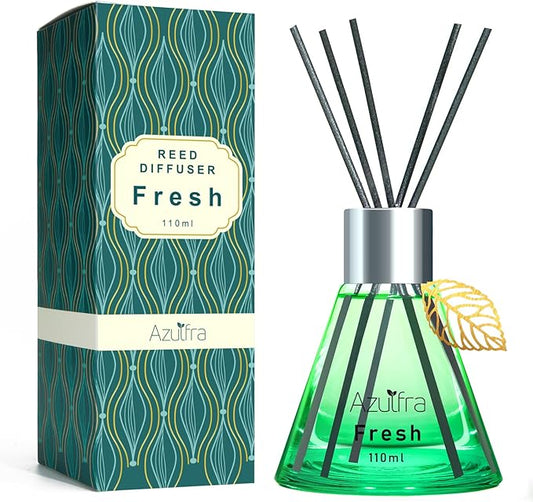 Azulfra Reed Diffuser Set, Fresh Scented Diffuser for Home, Home Fragrance Scent Essential Oil Stick Diffuser for Room Shelf Decor, 3.4 oz