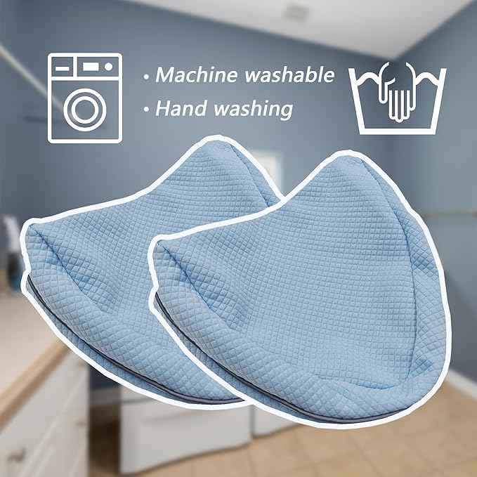 Replacement Pillow Cover for Contour Legacy Leg & Knee Foam Support Pillow-Cover ONLY (Blue，2 Pack)