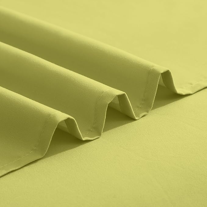 Elegant Comfort Luxurious 1500 Premium Hotel Quality Microfiber Three Line Embroidered Softest 4-Piece Bed Sheet Set, Wrinkle and Fade Resistant, Twin/Twin XL, Pistachio Green
