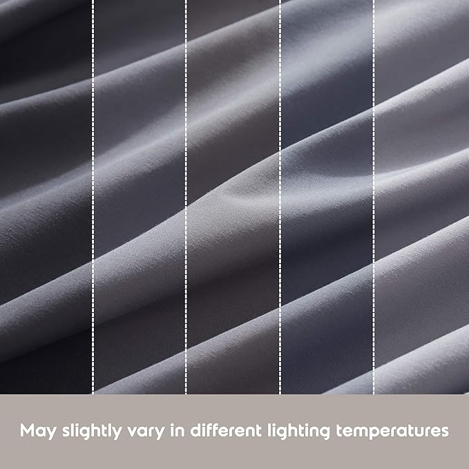 Nestl Extra Deep Twin XL Sheet Set - 4 Piece Breathable & Cooling Sheets - Hotel Luxury Bedding Set w/18-24 Inch Deep Pockets - Easy & Secure Fit - Super Soft, Wrinkle Free & Comfy - Dark Gray