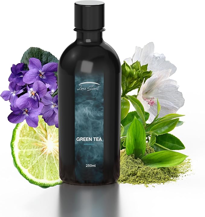 Green Tea Essential Oil for Diffusers - Premium Aromatherapy Oils Set for Home and Hotel, Scented Oil Diffuser for Relaxation, Eco-Friendly, Safe for Family and Pets, Diffuser Refill 250ml