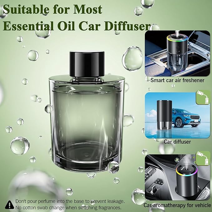 Amor Lyris 5.7 fl oz Car Air Freshener Refill, Premium Imported Fragrance with Natural Plant Extract Essential Oil, 180-Day Long Lasting Car Diffuser Perfume for Smart Diffusers, Car Home Office