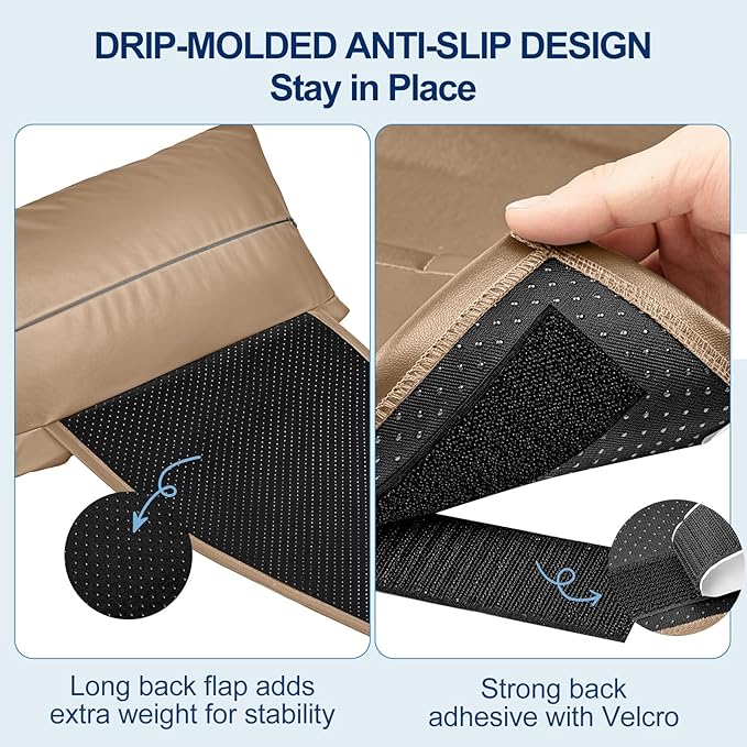 Leather Recliner Pillow, Adjustable Neck & Head Support Pillow, Pu Leather Non-Slip Headrest for Pain Relief & Relaxation, Ideal for Recliner Chair, Couch, Office Chair, Sofa