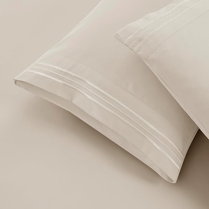 Clara Clark Full Sheets - Hotel Luxury 6 Piece Bed Sheets for Full Size Bed - Soft Bedding Sheets & Pillowcases, Fits Mattress up to 16 inch deep. Full, Linen