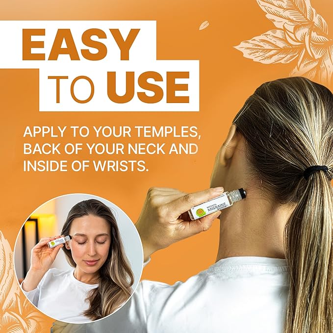 Basic Vigor Migrastil Migraine Support Kit with Migraine Stick, Capsules & Nausea Inhaler. Made in the USA