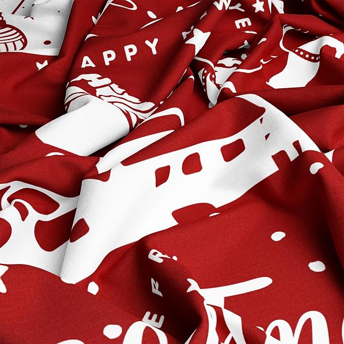 YIYEA Christmas Pillow Cases Standard Size Set of 4, Ultra Soft Double Brushed Microfiber Red Pillowcases and Christmas Pillow Covers, Envelope Closure, Fade Resistant (20"x26")