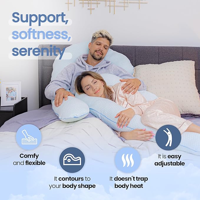 Contour Swan Body Pillow w/Pillowcase Cool XL - As Seen on TV