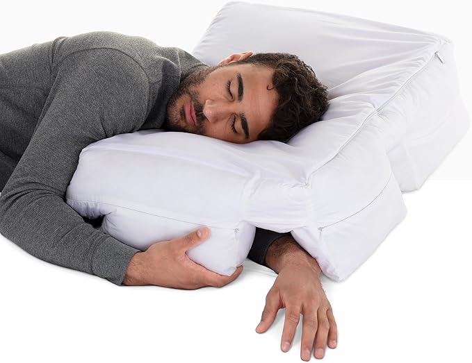 Wife Pillow Side Sleeper Pillow with Arm Hole for Shoulder Pain Relief, Arm Tunnel Design for Proper Neck & Spine Alignment, All-Night Comfort for Adults - Down Alternative Fiber Fill
