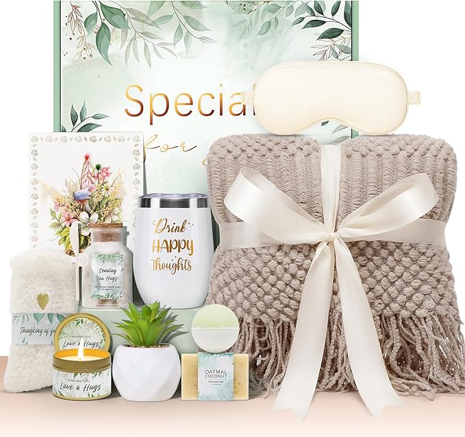 Self Care Gifts Spa Gifts for Women, Birthday Gifts Get Well Soon Gifts for Women Care Package, Sympathy Gift Baskets, Thinking of You for Her Wife Girlfriend Mom Sister Friend