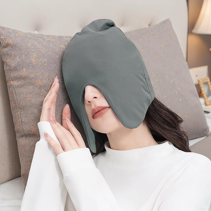 Light Blocking Sleep Mask Full Coverage Eye Cover One-Piece Elastic Blackout Sleep Hood Mask for Side Sleepers Travel Night Sleep