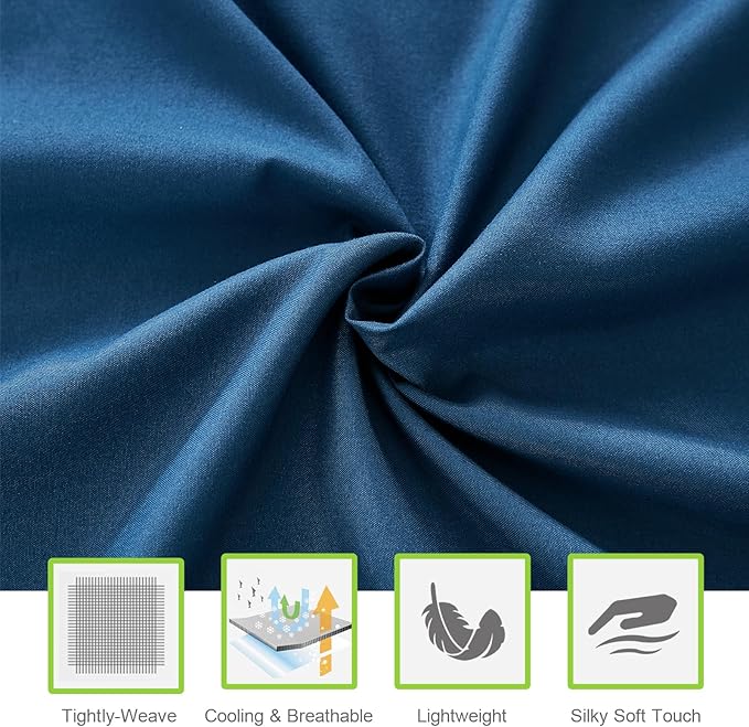 ILAVANDE Navy Blue King Sheets Set 6 Piece,Hotel Luxury Super Soft 1800 Series Microfiber Bed Sheets King Set-Wrinkle Free & Breathable-14 Deep Pocket Sheets for King Size Bed(King,Navy Blue)
