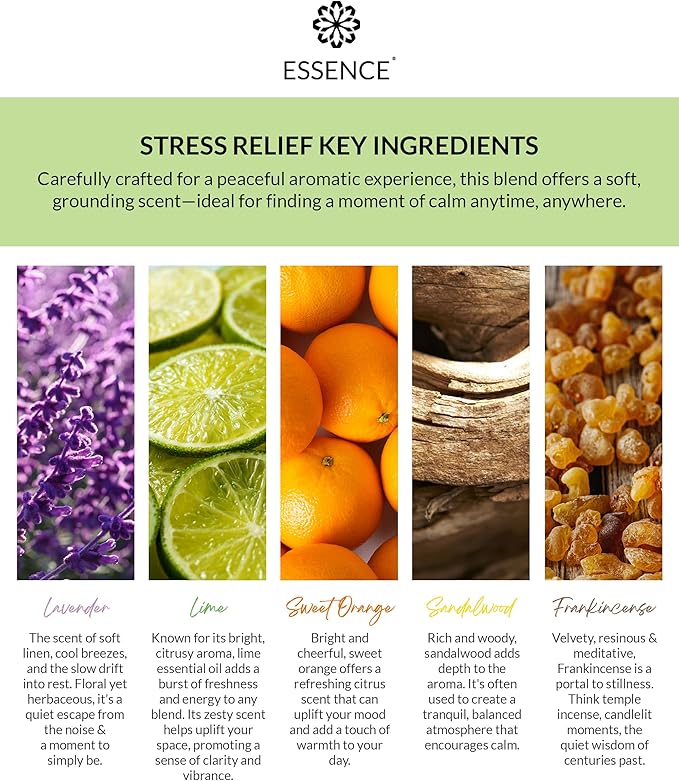 Essence Pearl Travel Case | Stress Relief Essential Oil | Aromatherapy Nasal Diffuser & Essential Oil Carrying Case | Lavender & Copaiba Blend | Travel-Friendly Kit | White Pod