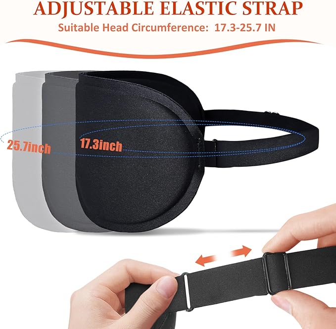 Funny 3D Zero Pressure Sleep Eye Mask for Men Women Side Sleeper, Adjustable Blackout Soft Breathable Sleeping Eye Masks for Travel Nap Night Sleep, Humorous Gifts Stocking Stuffers