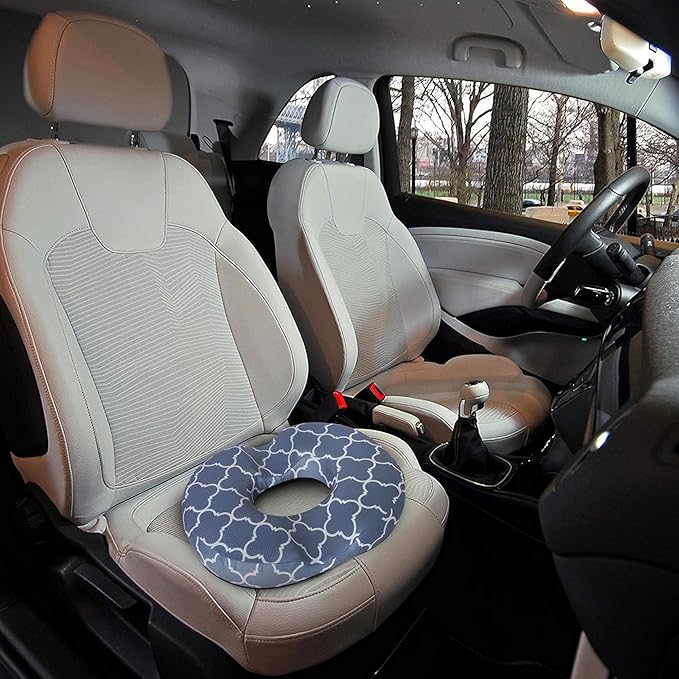 Donut Pillow Seat Cushion for Tailbone Pain Relief and Hemorrhoids, Home Office Chair Cushion for Long Sitting Work, Memory Foam Car Seat Cushions for Driving Butt Pain & Postpartum Pregnancy