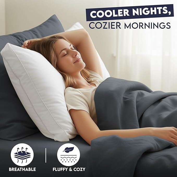 Utopia Bedding Bed Pillows for Sleeping King Size (White), Set of 4, Soft & Fluffy Pillow with Down Alternative Filling, Cooling, Hotel Quality, Gusseted Pillow for Back, Stomach or Side Sleepers