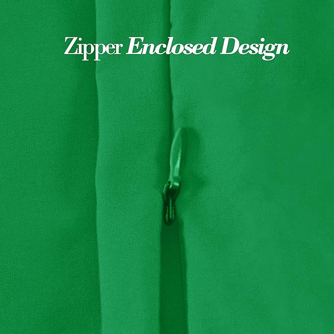 Mocassi 1-Piece Premium Body Pillowcase 1800 Series Hotel Quality Microfiber - Soft and Breathable with 3-Line Embroidery Wrinkle and Stain Resistant, Easy Care, 21" x 54", Royal Green