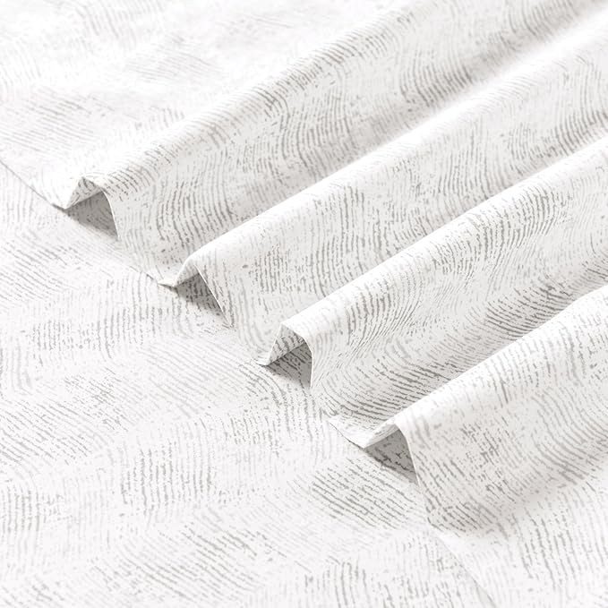 Elegant Comfort Softest and Coziest 6-Piece Sheet Set - 1500 Premium Hotel Quality Microfiber - Deep Pocket, Wrinkle Resistant 6-Piece Wave Pattern Bed Sheet Set, Full, Wave Beige