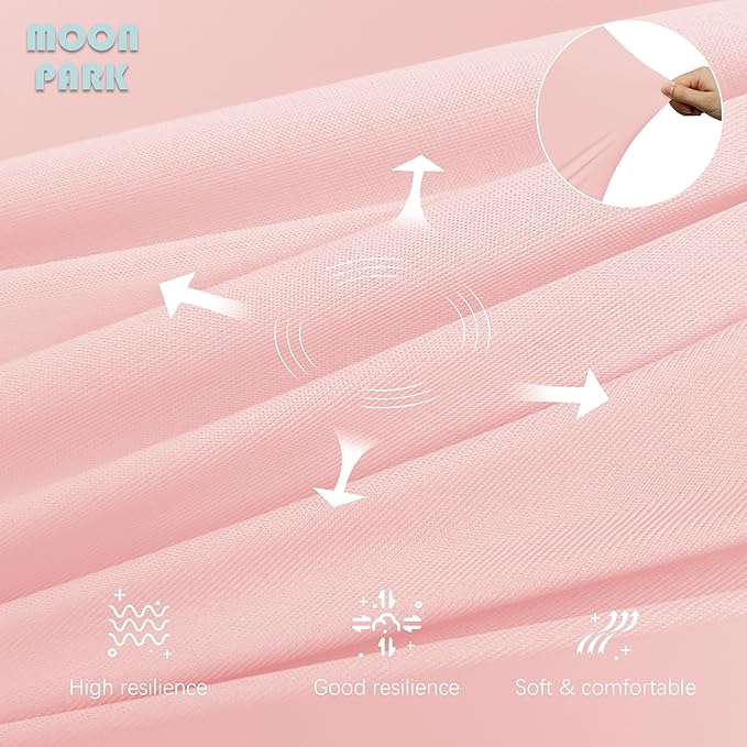 MOON PARK Pregnancy Pillows for Sleeping - U Shaped Full Body Maternity Pillow with Removable Cover - Support for Back, Legs, Belly, HIPS - 65 Inch - Pink - Cooling Cover