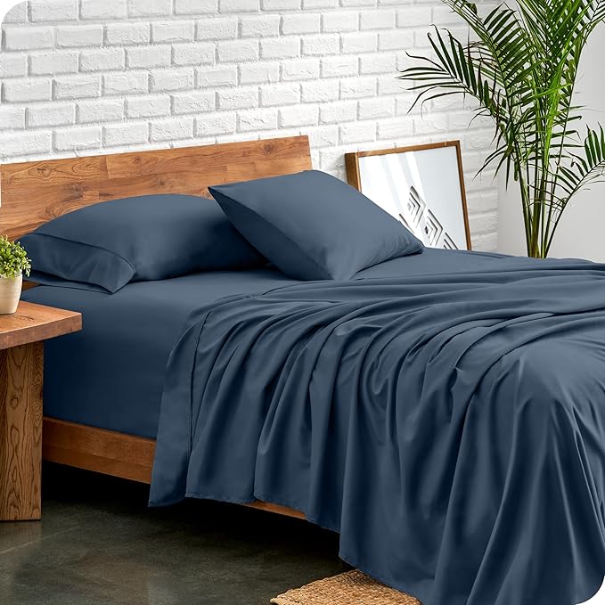 Bare Home Twin XL Sheet Set - 1800 Ultra-Soft Microfiber Twin Extra Long Bed Sheets - Double Brushed - Deep Pockets - Easy Fit - 3 Piece Set - Bedding Sheets & Pillowcases (Twin XL, Bering Sea)