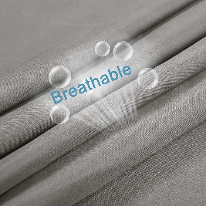 Bed Sheet Set Brushed Microfiber Bedding with Deep Pocket Wrinkle & Fade Resistant, Hypoallergenic Sheet & Pillow Case Set-3 Piece (Twin,Gray)