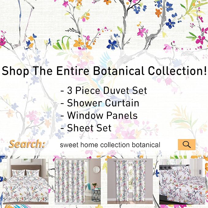 1500 Supreme Collection Extra Soft Botanical Bright Whimsical Watercolor Pattern Sheet Set, King - Luxury Bed Sheets Set with Deep Pocket Wrinkle Free Bedding, Printed Pattern, King