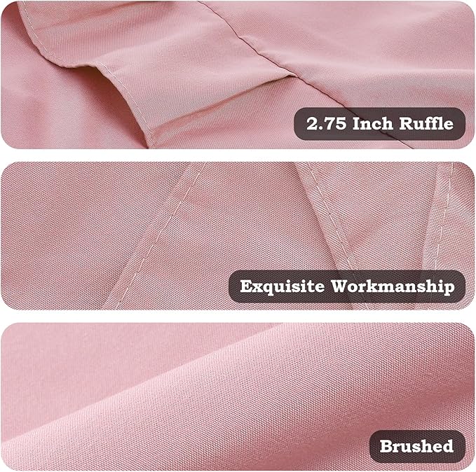 Ruffle Pillow Cases Standard Size Set of 2 –Soft Wrinkle Resistant Brushed Microfiber Ruffled Pillowcases –Envelope Pillow Shams Cover Festive Gift for Hotels,Guest Rooms 20x26 Inch (Pink)