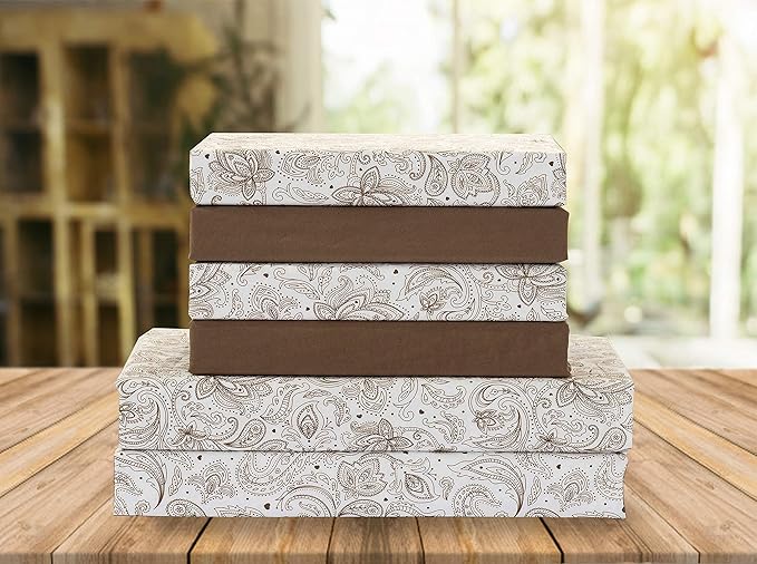 Elegant Comfort Luxury Soft Bed Sheets Paisley Pattern - 1500 Premium Hotel Quality Microfiber Softness Wrinkle and Fade Resistant (6-Piece) Bedding Set, Queen, Taupe