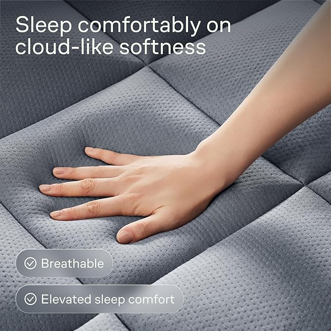 Niagara Sleep Solution Ultra Soft Queen RV Size Mattress Topper - Viscose Made from Bamboo Pillow Top Mattress Pad for Back Pain Relief - Naturally Cooling for Hot Sleepers, Gray