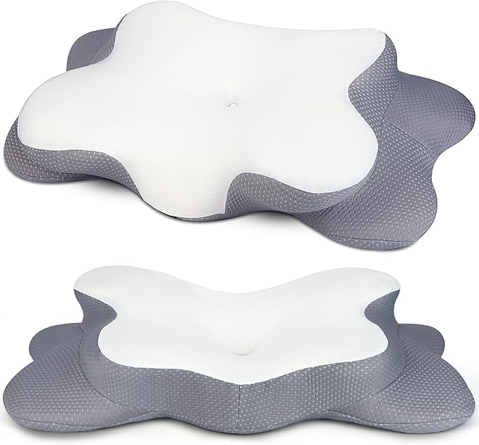 VALTER Cervical Neck Pillow for Pain Relief, Ergonomic Side Sleeper Pillow for Neck Support, Cooling Memory Foam Pillow for Sleeping, Contour Orthopedic Bed Pillow for Back and Stomach Sleepers