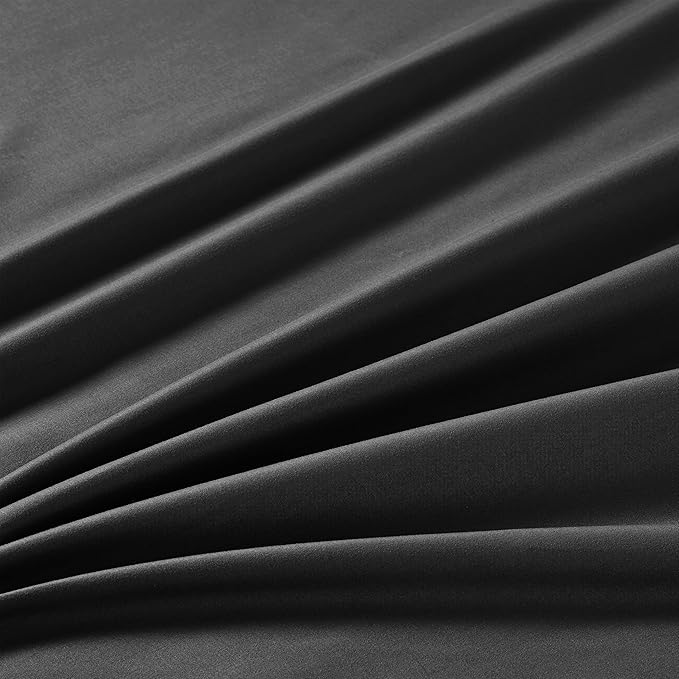 Manyshofu Extra Deep Pocket Queen Sheet Sets - Hotel Luxury 1800 Thread Count Sheets & Pillowcases - Microfiber Bed Set up to 24" Mattress - Charcoal Grey Bed Sheets 18-24 Inch Deep Pockets - 4 Piece
