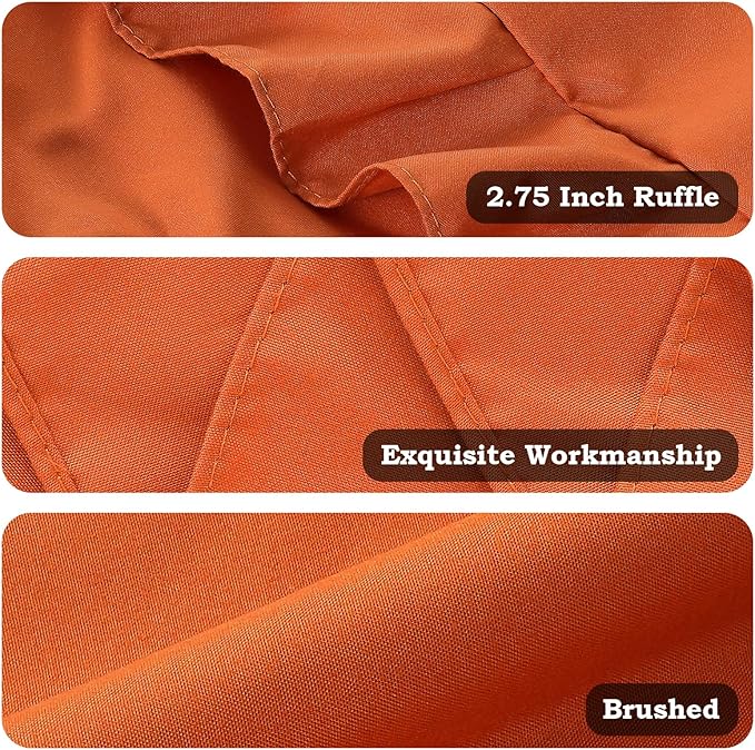 Ruffle Pillow Cases Standard Size Set of 2 –Soft Wrinkle Resistant Brushed Microfiber Ruffled Pillowcases –Envelope Pillow Shams Cover Festive Gift for Hotels,Guest Rooms 20x26 Inch (Tangerine)