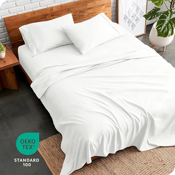 Bare Home Twin Sheet Set - 1800 Ultra-Soft Microfiber Twin Bed Sheets - Double Brushed - Deep Pockets - Easy Fit - 3 Piece Set - Bedding Sheets & Pillowcases (Twin, Cream)