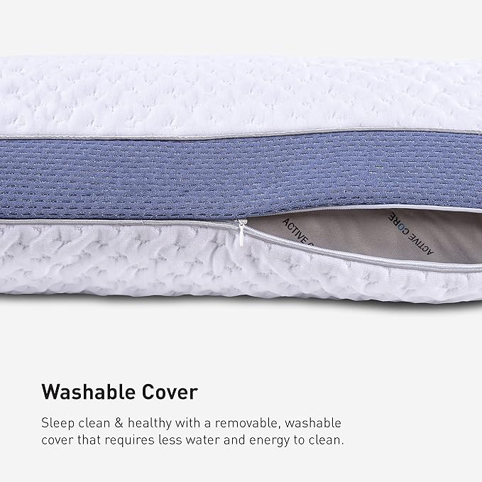 Bedgear Balance 1.0 Cooling Pillow – Moisture-Wicking Performance Bed Pillow for Hot Sleepers, Medium Support, Air-X Mesh, Dri-Tec Cover, Washable